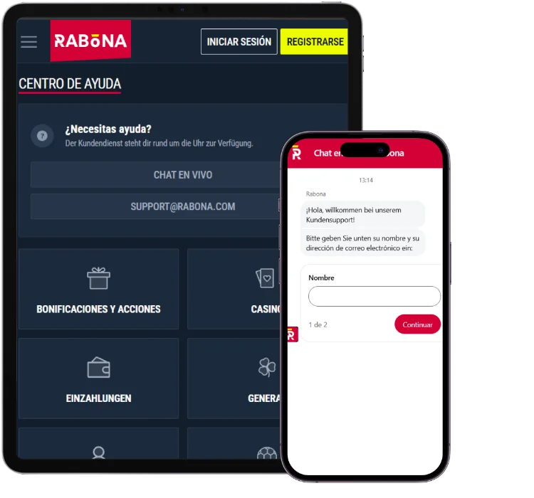 Rabona Casino Soporte al Cliente Rabona Casino centro de ayuda con chat en vivo y soporte al cliente
